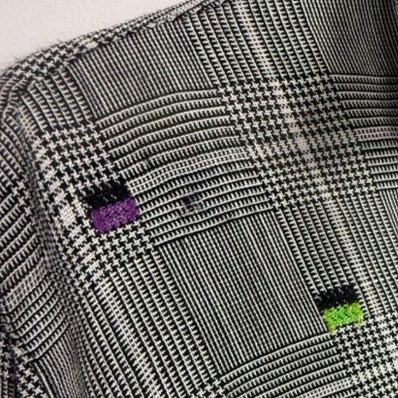 Vintage 80s 90s Button Up Linen Blend Shirt | Embroidered, Textured - Picture 10 of 15